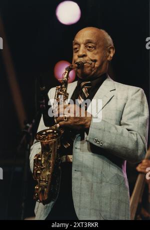 Benny Carter, Benny Carter's Swing America, North Sea Jazz Festival, Niederlande, 1991. Stockfoto