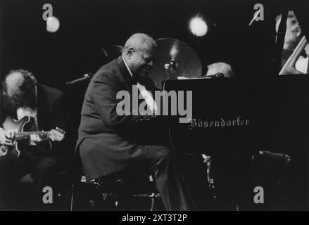 Oscar Peterson, North Sea Jazz Festival, Niederlande, 1995. Stockfoto