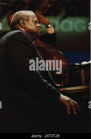 Oscar Peterson, North Sea Jazz Festival, Niederlande, 1991. Stockfoto