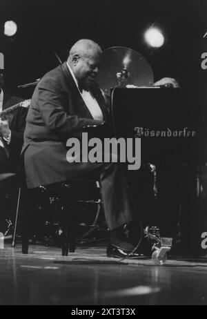 Oscar Peterson, North Sea Jazz Festival, Niederlande, 1995. Stockfoto