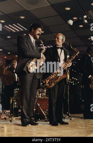 Charles McPherson und Jimmy Heath, Jazz Inn Party, Nordwijk, Niederlande, 1989. Stockfoto