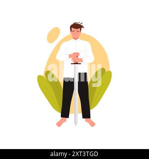 ENFJ MBTI Art der Persönlichkeit, rational intuitiv extrovertiert mit hellen starken Emotionen Vektor Illustration Stock Vektor