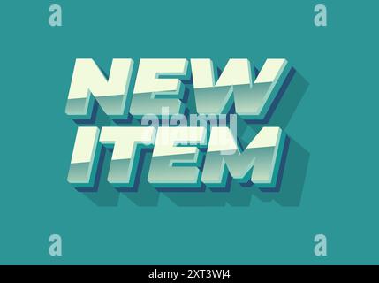 Neues Element. Texteffekt-Design im 3D-Stil für Printwerbung Stock Vektor