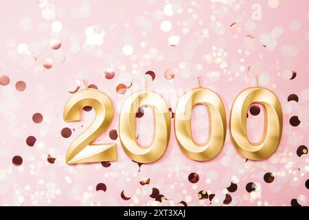 2000 Follower-Karte. Vorlage für soziale Netzwerke, Blogs. Festlicher Hintergrund Social-Media-Feier-Banner. 2K Online-Community-Fans. 2 zweitausend Stockfoto