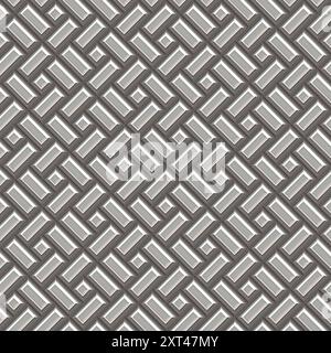 Gestochenes Metall, nahtloser Hintergrund. Nahtlose High-Resolution-Textur (8000x8000) von Metallwand oder -Boden. Eisen Diamantplatten Industrie realistisches nahtloses Muster. Stockfoto