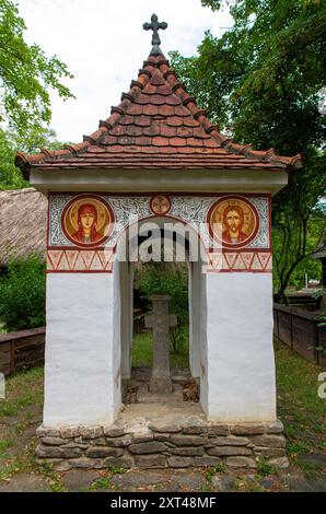 Wegkreuzung von Rășinari, Dimitrie Gusti, National Village Museum, Bukarest, Rumänien Stockfoto