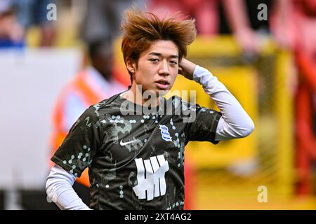 The Valley, London, Großbritannien. August 2024. Carabao Cup Runde 1 Fußball, Charlton Athletic gegen Birmingham City; Ayumu Yokoyama von Birmingham Credit: Action Plus Sports/Alamy Live News Stockfoto