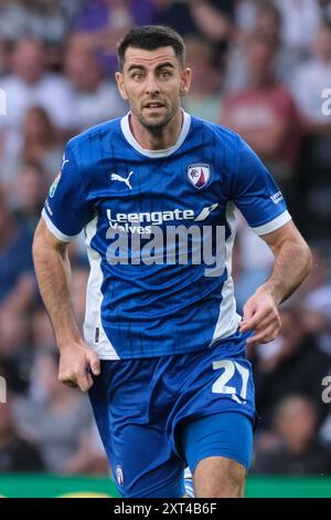 Pride Park, Derby, Derbyshire, Großbritannien. August 2024. Carabao Cup Runde 1 Fußball, Derby County gegen Chesterfield; Joe Quigley vom Chesterfield FC Credit: Action Plus Sports/Alamy Live News Stockfoto