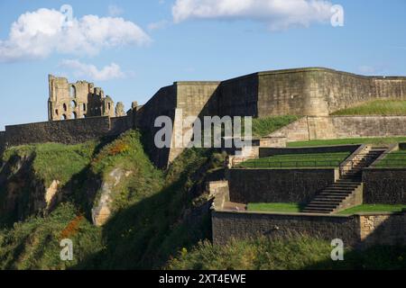 Tynemouth Priory and Castle Tynemouth, North Tyneside England Großbritannien Stockfoto