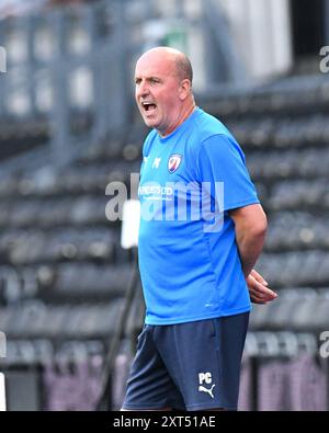 Derby, Großbritannien. August 2024. Paul COOK (FC-Manager von Chesterfield) während des Carabao Cup-Spiels Derby County gegen Chesterfield im Pride Park Stadium, Derby, Großbritannien, 13. August 2024 (Foto: Mark Dunn/News Images) in Derby, Großbritannien am 13. August 2024. (Foto: Mark Dunn/News Images/SIPA USA) Credit: SIPA USA/Alamy Live News Stockfoto