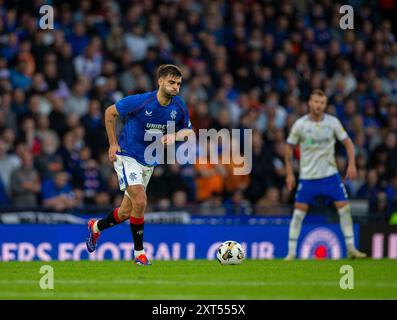 Hampden Park, Glasgow, Großbritannien. August 2024. Champions League Qualifying Football, Second Leg, Rangers gegen Dynamo Kyiv; Robin Propper of Rangers on the Ball Credit: Action Plus Sports/Alamy Live News Stockfoto