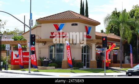 Valvoline Instant Oil Change, amerikanisches Unternehmen, das vorbeugende Wartungsdienstleistungen für viele verschiedene Fahrzeugtypen anbietet Stockfoto