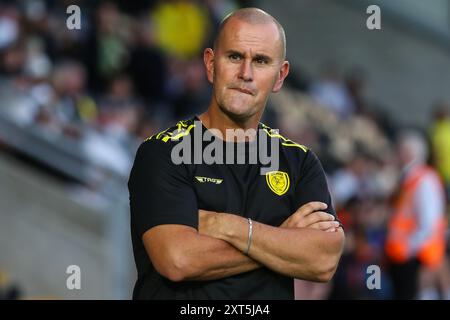 Burton Upon Trent, Großbritannien. August 2024. Mark Robinson Manager von Burton Albion während des Carabao Cup-Spiels Burton Albion gegen Blackpool im Pirelli Stadium, Burton upon Trent, Großbritannien, 13. August 2024 (Foto: Gareth Evans/News Images) in Burton upon Trent, Großbritannien am 13. August 2024. (Foto: Gareth Evans/News Images/SIPA USA) Credit: SIPA USA/Alamy Live News Stockfoto