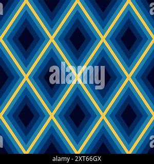 Argyle-Vektormuster. Argyle-Muster. Marineblaues und hellgrünes Argyle-Muster. Nahtloses geometrisches Muster für Kleidung, Geschenkpapier, Hintergrund, Ba Stock Vektor