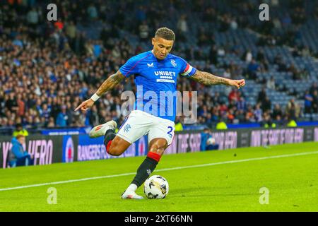 Glasgow, Großbritannien. August 2024. Die Rangers spielten Dynamo Kyiv in der Champions League im Hampden Park in Glasgow, Schottland. Das Endresultat war Dynamo Kiew mit 0:2, und die Tore wurden von O. Pikhalionok (82) und N. Voloshyn (84) erzielt. Quelle: Findlay/Alamy Live News Stockfoto