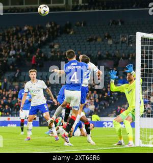 Glasgow, Großbritannien. August 2024. Die Rangers spielten Dynamo Kyiv in der Champions League im Hampden Park in Glasgow, Schottland. Das Endresultat war Dynamo Kiew mit 0:2, und die Tore wurden von O. Pikhalionok (82) und N. Voloshyn (84) erzielt. Quelle: Findlay/Alamy Live News Stockfoto