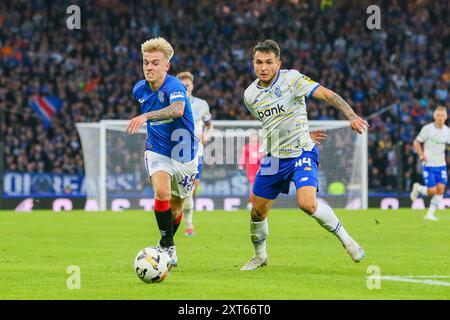 Glasgow, Großbritannien. August 2024. Die Rangers spielten Dynamo Kyiv in der Champions League im Hampden Park in Glasgow, Schottland. Das Endresultat war Dynamo Kiew mit 0:2, und die Tore wurden von O. Pikhalionok (82) und N. Voloshyn (84) erzielt. Quelle: Findlay/Alamy Live News Stockfoto
