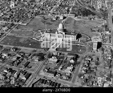 Luftaufnahme des State Capital in Little Rock, Arkansas, um die 1930er Jahre Stockfoto