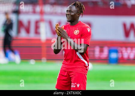 Hilary Gong von Widzew wurde während des polnischen PKO BP Ekstraklasa League-Spiels zwischen Widzew Lodz und Lech Poznan in der Widzew Lodz Municipal St gesehen Stockfoto