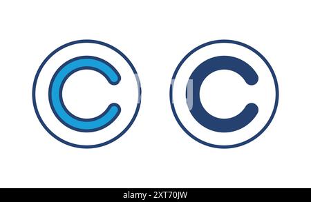 Vektor des Copyright-Symbols. Copyright-Symbole Stock Vektor