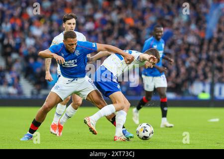 Glasgow, Großbritannien. August 2024. Die Rangers spielten Dynamo Kyiv in der Champions League im Hampden Park in Glasgow, Schottland. Das Endresultat war Dynamo Kiew mit 0:2, und die Tore wurden von O. Pikhalionok (82) und N. Voloshyn (84) erzielt. Quelle: Findlay/Alamy Live News Stockfoto