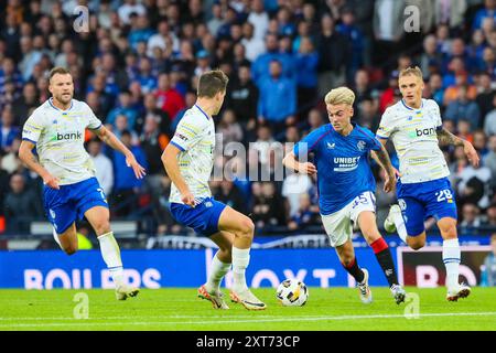 Glasgow, Großbritannien. August 2024. Die Rangers spielten Dynamo Kyiv in der Champions League im Hampden Park in Glasgow, Schottland. Das Endresultat war Dynamo Kiew mit 0:2, und die Tore wurden von O. Pikhalionok (82) und N. Voloshyn (84) erzielt. Quelle: Findlay/Alamy Live News Stockfoto