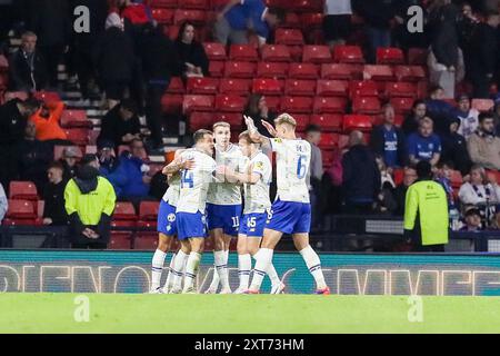 Glasgow, Großbritannien. August 2024. Die Rangers spielten Dynamo Kyiv in der Champions League im Hampden Park in Glasgow, Schottland. Das Endresultat war Dynamo Kiew mit 0:2, und die Tore wurden von O. Pikhalionok (82) und N. Voloshyn (84) erzielt. Quelle: Findlay/Alamy Live News Stockfoto