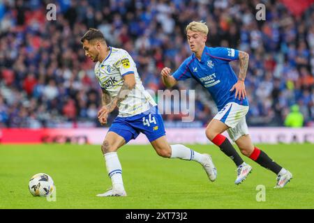 Glasgow, Großbritannien. August 2024. Die Rangers spielten Dynamo Kyiv in der Champions League im Hampden Park in Glasgow, Schottland. Das Endresultat war Dynamo Kiew mit 0:2, und die Tore wurden von O. Pikhalionok (82) und N. Voloshyn (84) erzielt. Quelle: Findlay/Alamy Live News Stockfoto