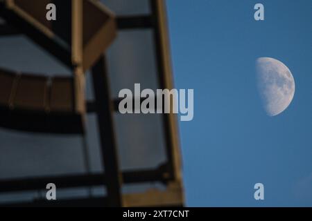 New York, Usa. August 2024. Moon wird während des Spiels zwischen New York City FC und Tigres während des Liagues Cup in der Red Bull Arena in Harrison, New Jersey, USA, gesehen. 13/08/2024. Quelle: Brazil Photo Press/Alamy Live News Stockfoto