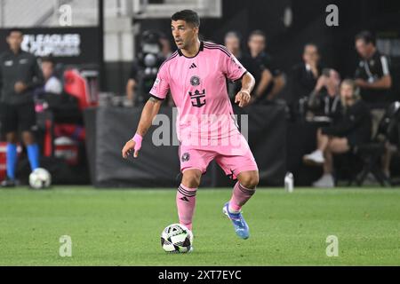 13. August 2024: Inter Miami CF-Stürmer Luis SuÃ¡rez (9) übernimmt den Ball gegen die Columbus Crew im Liagues Cup in Columbus, Ohio. Brent Clark/Cal Sport Media Stockfoto