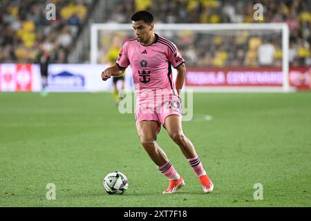 13. August 2024: Inter Miami CF-Mittelfeldspieler Diego GÃ³mez (20) spielt im Liagues Cup in Columbus (Ohio) gegen die Columbus Crew. Brent Clark/Cal Sport Media Stockfoto