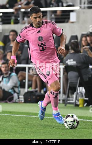 13. August 2024: Inter Miami CF-Stürmer Luis SuÃ¡rez (9) übernimmt den Ball gegen die Columbus Crew im Liagues Cup in Columbus, Ohio. Brent Clark/Cal Sport Media Stockfoto