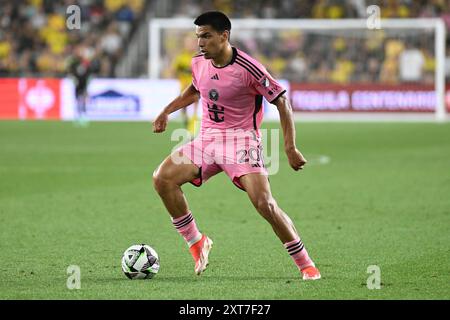 13. August 2024: Inter Miami CF-Mittelfeldspieler Diego GÃ³mez (20) spielt im Liagues Cup in Columbus (Ohio) gegen die Columbus Crew. Brent Clark/Cal Sport Media Stockfoto