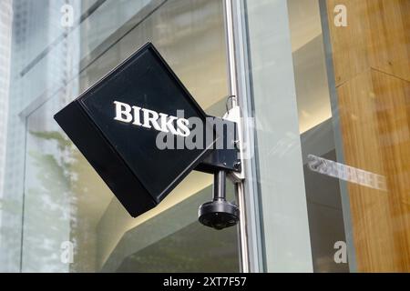 Toronto, ON, Kanada – 29. Juli 2024: „View at Birks Store“-Schild in Toronto Stockfoto