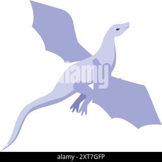 Purpurroter Fantasy-Drache, der mit gespreizten Flügeln fliegt Stock Vektor