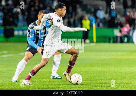 Curitiba, Brasilien. August 2024. Das Spiel zwischen Grêmio und Fluminense, gültig für die erste Etappe der Achtelrunde der CONMEBOL Libertadores 2024, die am Dienstag im Stadion Couto Pereira in Curitiba/PR ausgetragen wurde (13). Quelle: Mauro Fanha/FotoArena/Alamy Live News Stockfoto