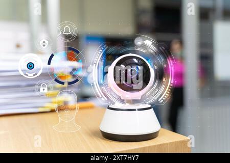 CCTV oder Überwachung im Bürogebäude. Überwachungskameras im Bürogebäude. Sicherheitskamera. IP-Kamera. Stockfoto