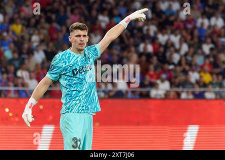 Bukarest, Rumänien. 13. August 2024: Stefan Tarnovanu, Torhüter der FCSB, während der UEFA Champions League, dritter Qualifikationsrunde 2. Legs-Fußballspiel zwischen FCSB und AC Sparta Praha, im Steaua-Stadion in Bukarest. Quelle: Lucian Alecu/Alamy Live News Stockfoto