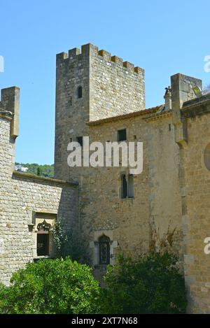 Das Schloss Santa Florentina, Schauplatz der Dreharbeiten der Serie Game of Thrones in Staffel 6, befindet sich in Canet de Mar, Katalonien, Spanien. Stockfoto