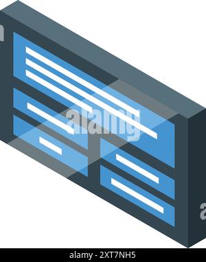 Interaktiver digitaler Kiosk mit Touch-Tasten, die Informationen für Benutzer anzeigen Stock Vektor