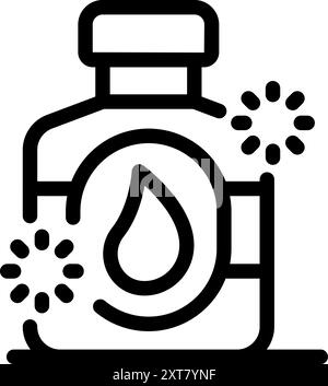 Symbol für Nanotechnologien, die zur Verbesserung der Wasserqualität eingesetzt werden, um es für den Verbrauch sicher zu machen Stock Vektor