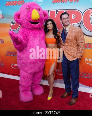 Los Angeles, USA. August 2024. (L-R) Shay Shariatzadeh und John Cena beim Amazon MGM Studios JACKPOT Los Angeles Premiere im TCL Chinese Theatre in Hollywood, KALIFORNIEN am Montag, ? Juni 2024. (Foto: Sthanlee B. Mirador/SIPA USA) Credit: SIPA USA/Alamy Live News Stockfoto