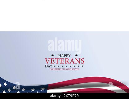 Veterans Day Reflections zu Ehren der Opfer unseres Militärs Stock Vektor