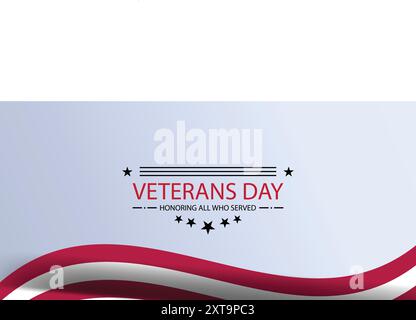 Veterans Day Reflections zu Ehren der Opfer unseres Militärs Stock Vektor