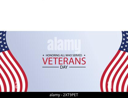 Veterans Day Reflections zu Ehren der Opfer unseres Militärs Stock Vektor