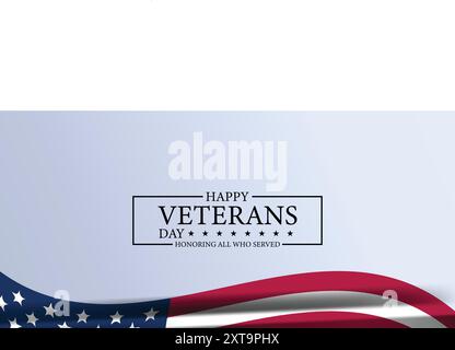 Veterans Day Reflections zu Ehren der Opfer unseres Militärs Stock Vektor
