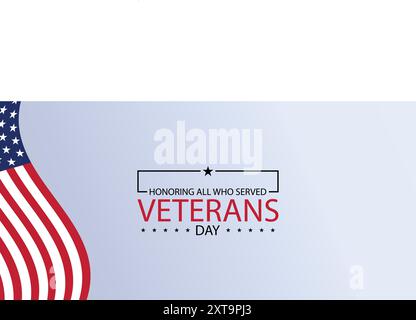Veterans Day Reflections zu Ehren der Opfer unseres Militärs Stock Vektor