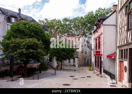 Mediavel Fachwerkhäuser, Orleans, Centre Val de Loire, Frankreich, Europa Stockfoto