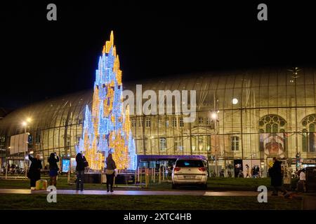 Elsass, Strasburg, Dezember: Bahnhof Verrerie de la Gare in Straßburg, Frankreich Stockfoto