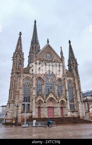 Elsass, Frankreich: Hauptplatz von Mulhouse mit historischen Häusern, Frankreich Stockfoto